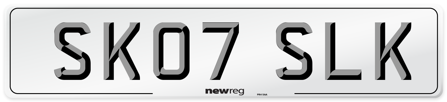 SK07 SLK Number Plate from New Reg